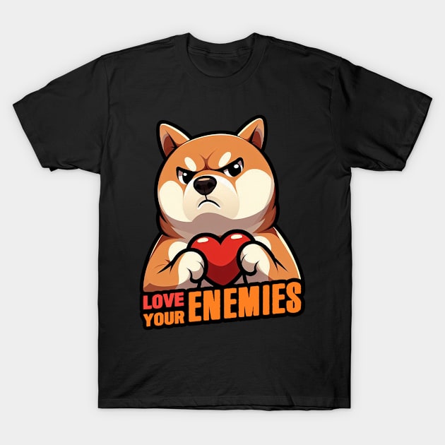 Love Your Enemies T-Shirt by Plushism